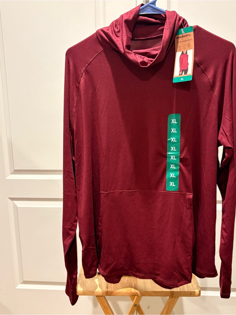 Eddie Bauer Active Funnel Neck Long Sleeve Top – Size XL – New With Tags